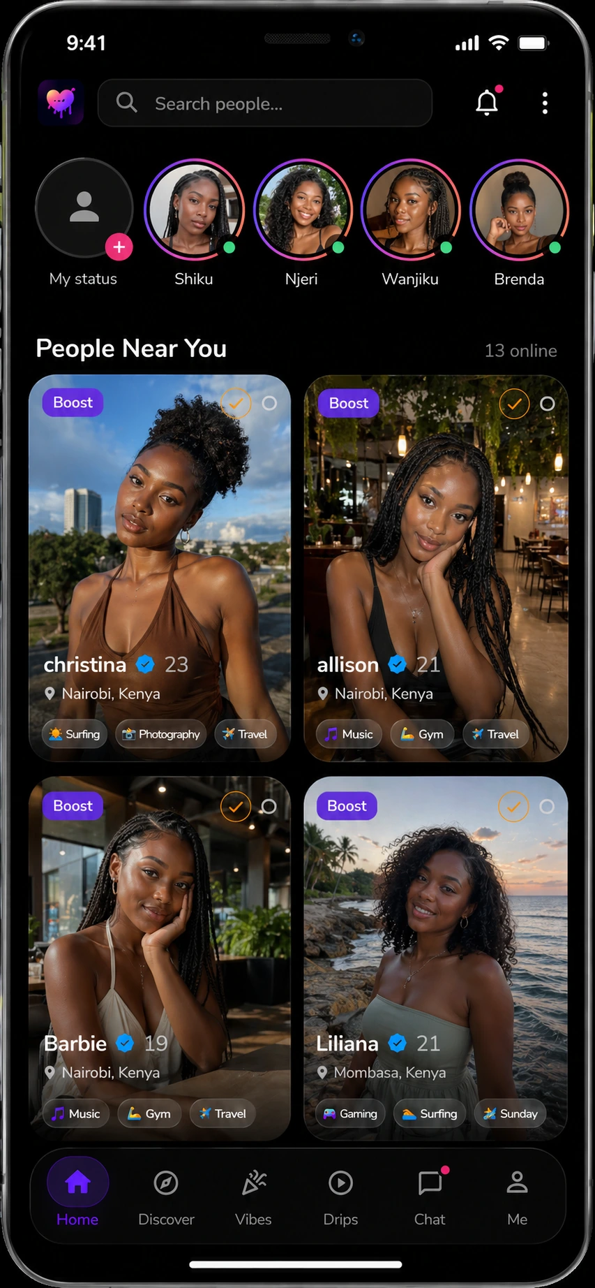 Dripychat app screenshot